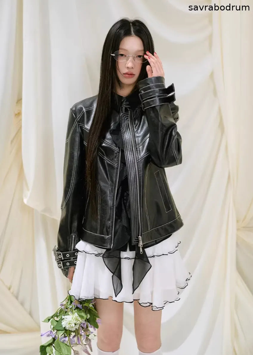 Ivory Vintage Rider Jacket