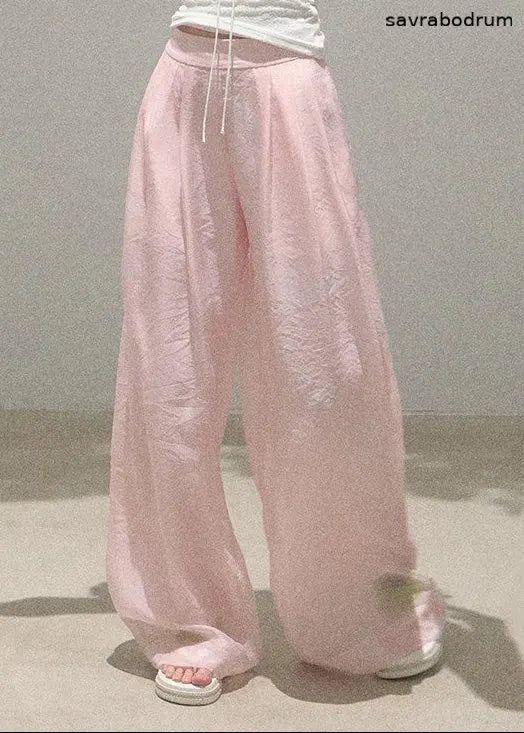 Childlike Fun Draped Mesh Wide-Leg Pants