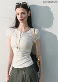 Lyocell Button-Neck Tee