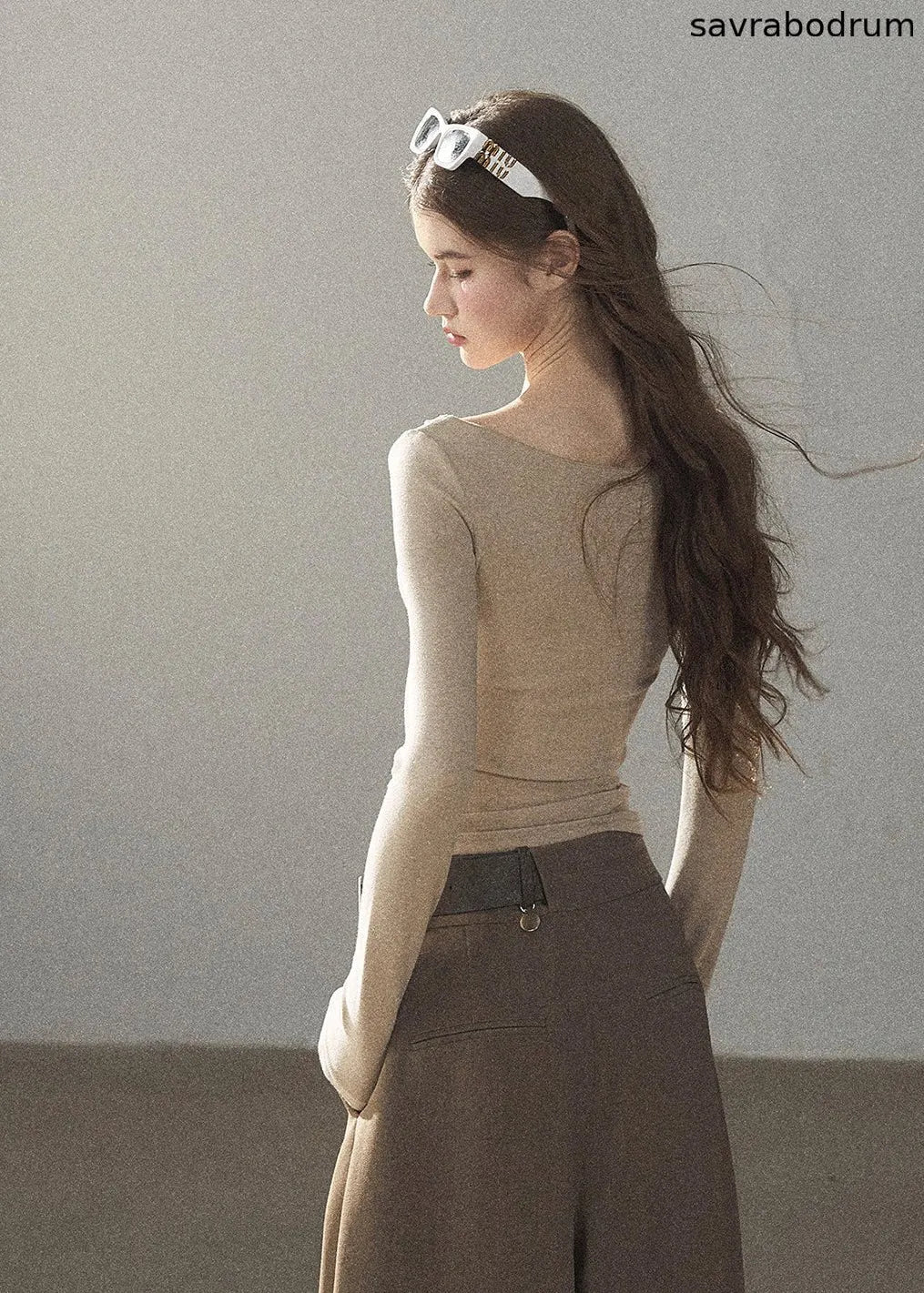 Misty Skin Sheer Lace Long Sleeve Top
