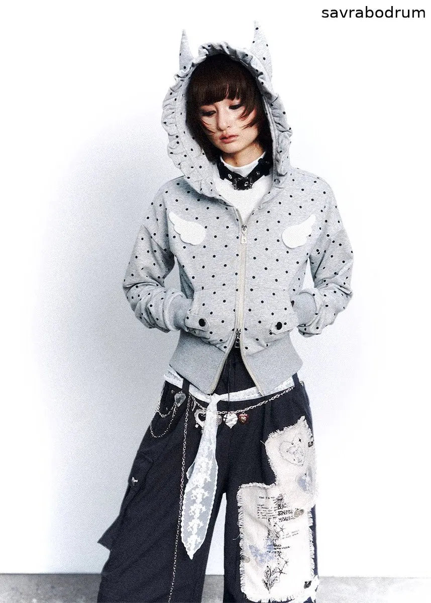 Dot Static Hooded Jacket
