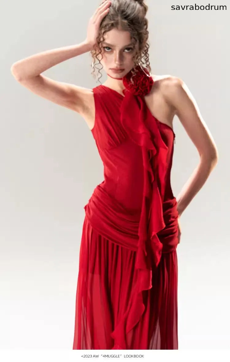 Greek-Inspired High Waist Maxi Dress