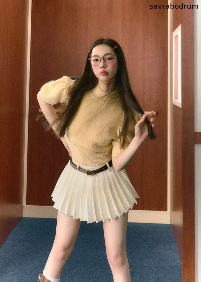 Midnight Preppy Pleated Set