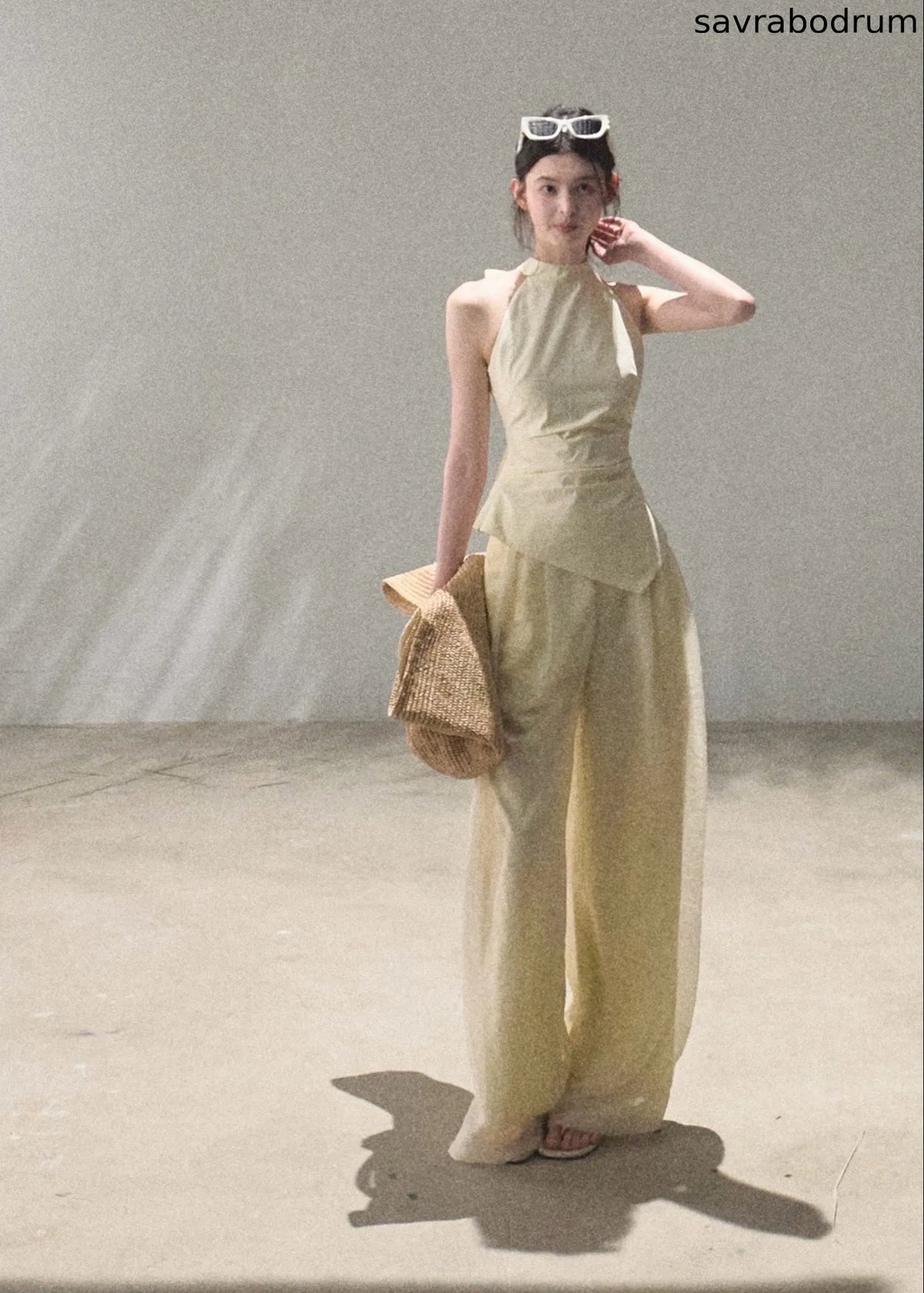 Childlike Fun Draped Mesh Wide-Leg Pants