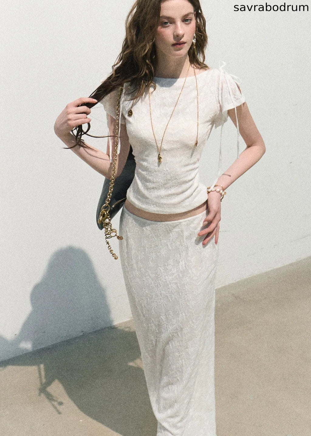Breath of Spring Jacquard Slim Top