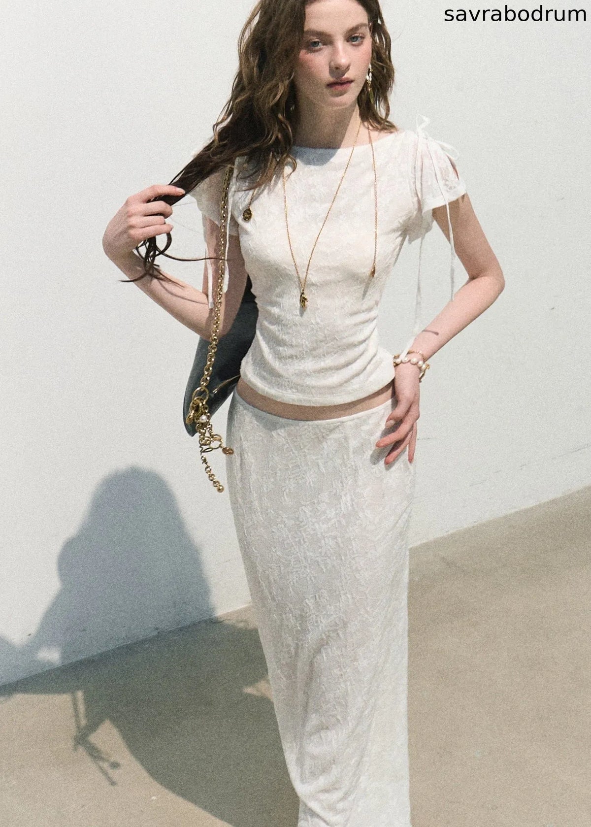 Breath of Spring Jacquard Slim Top