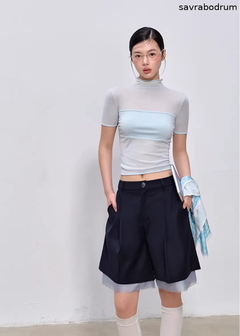 Midnight Tailored Shorts Set
