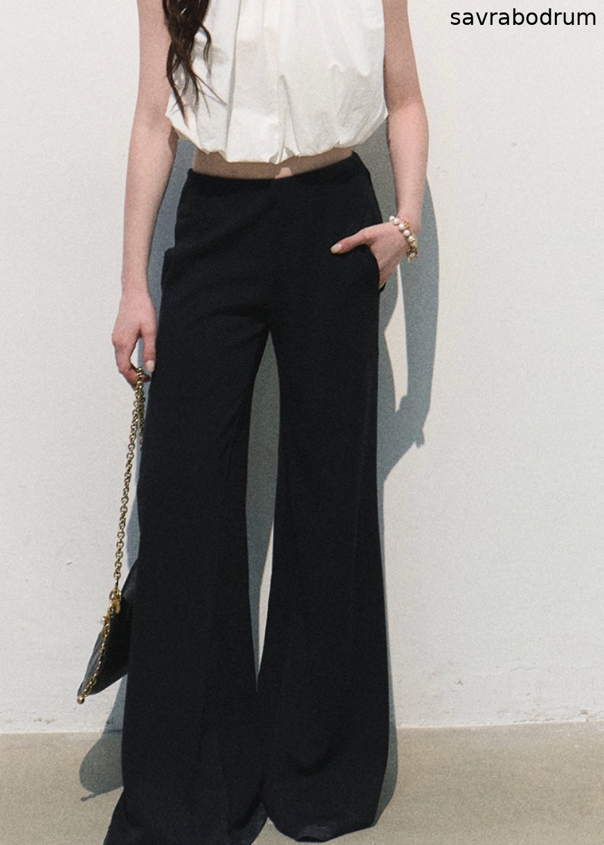 Carefree Traveler Modal Wide-Leg Pants