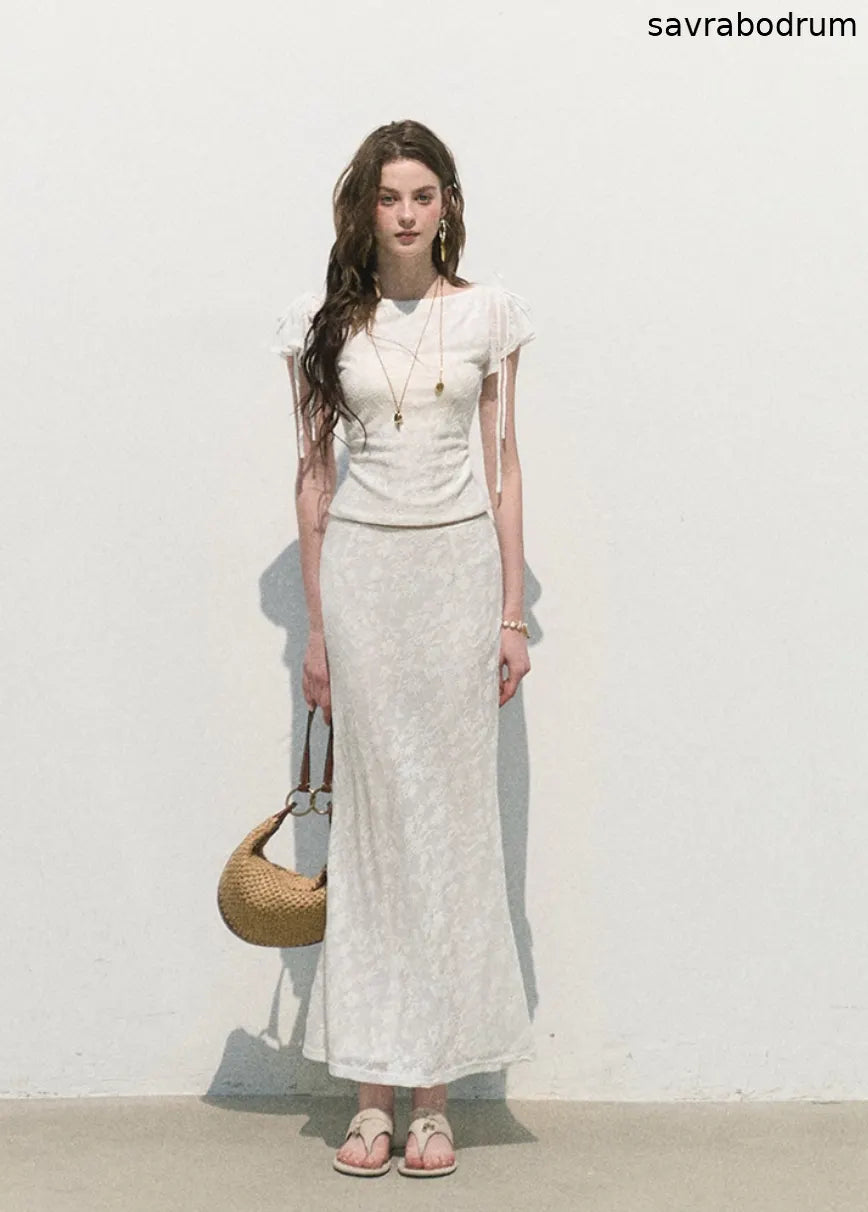Breath of Spring Jacquard Slim Top