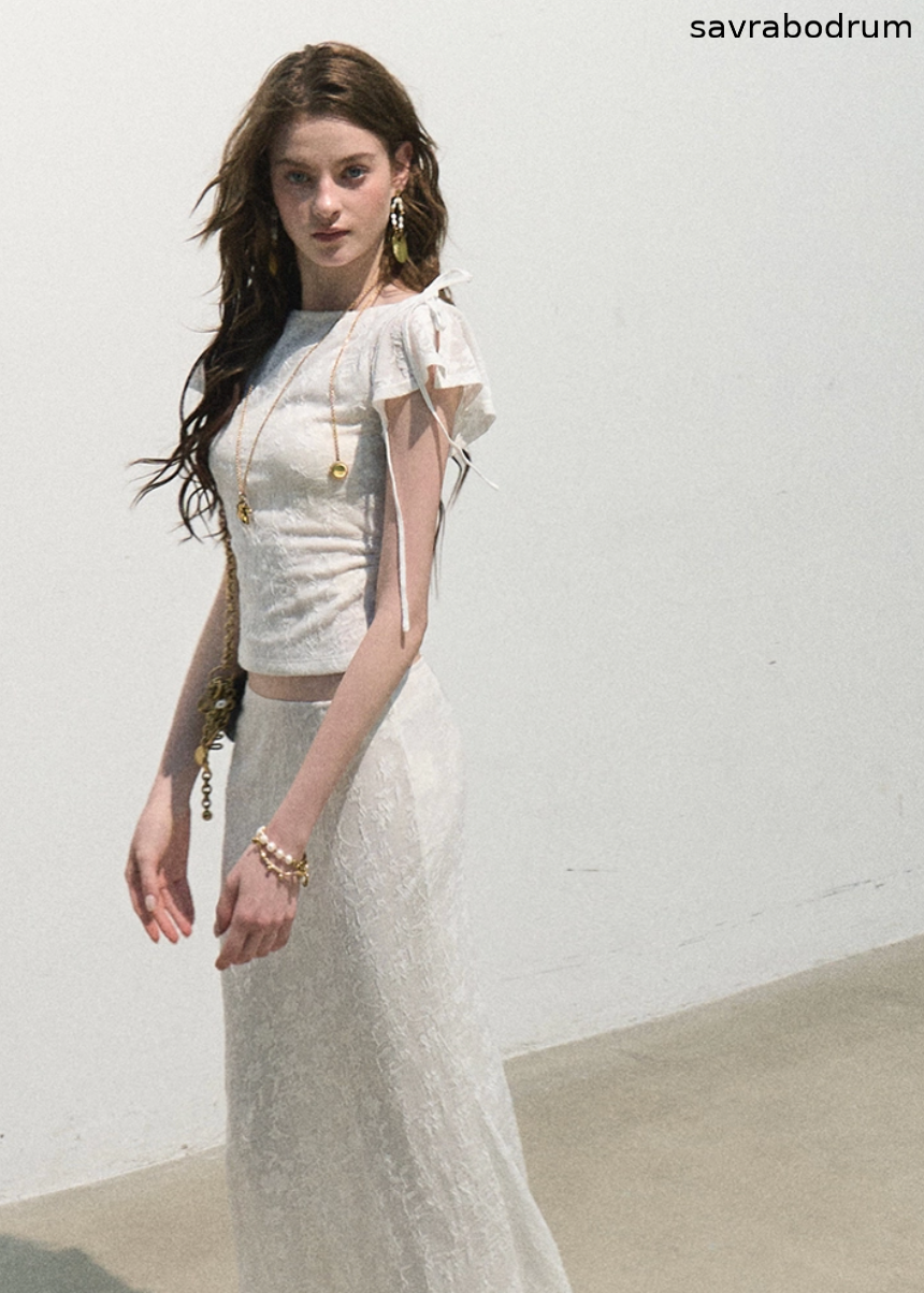 Breath of Spring Jacquard Slim Top