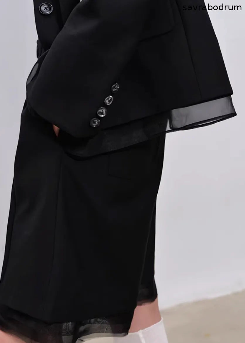 Midnight Tailored Shorts Set