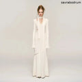 White Jacquard Hollow out Dress
