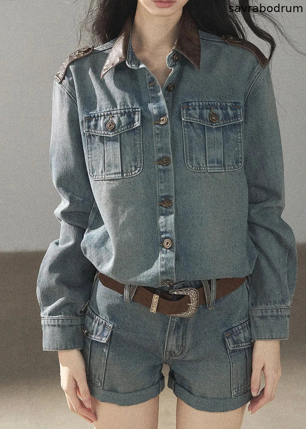 Sunny Day Denim Jacket & Shorts Set