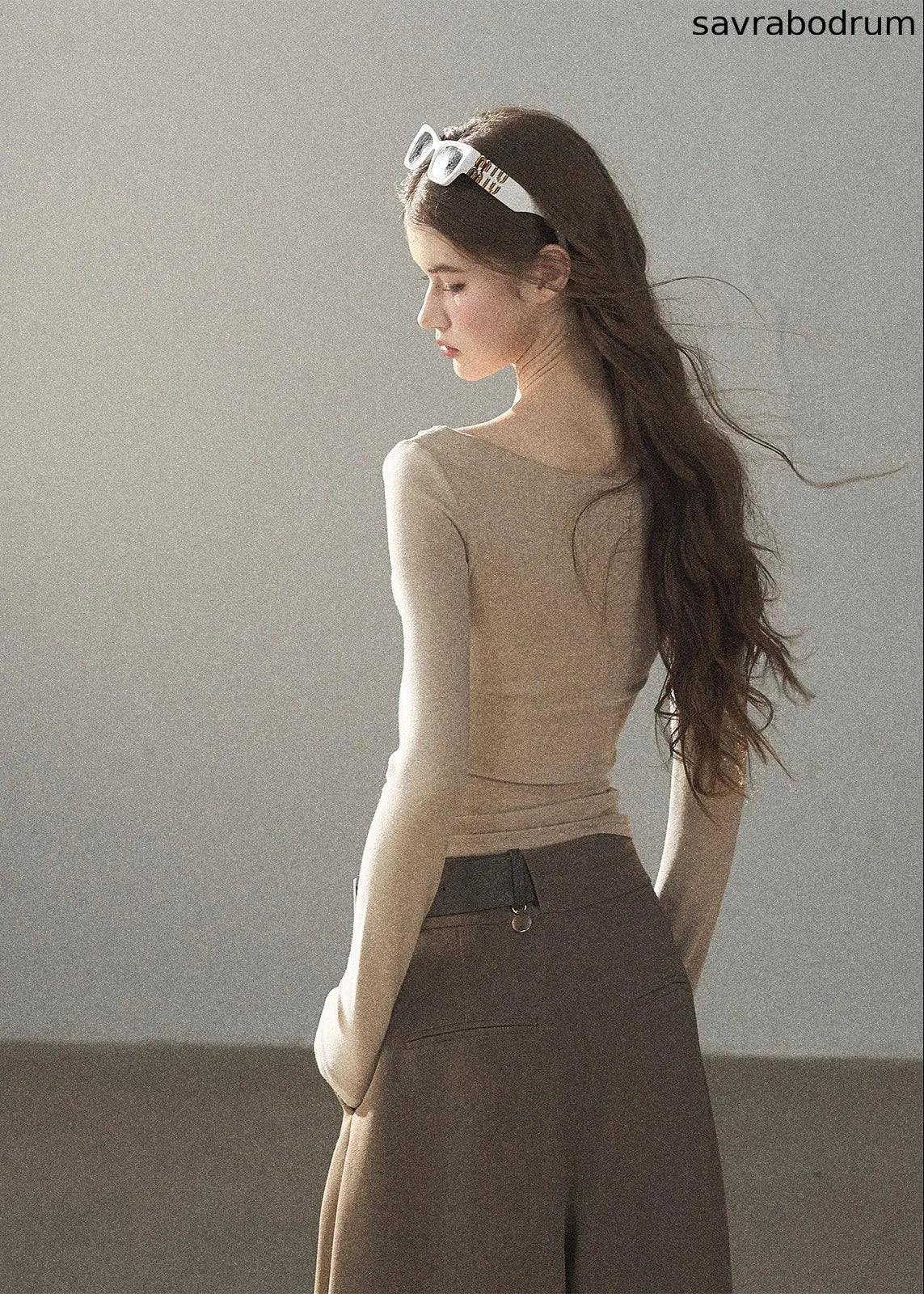 Misty Skin Sheer Lace Long Sleeve Top