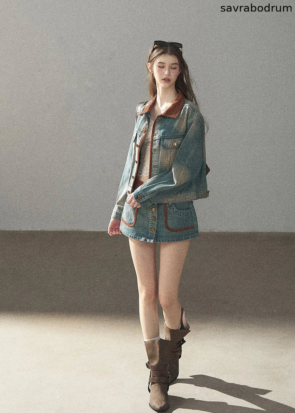 Close to Sunshine Denim Jacket & Mini Skirt Set