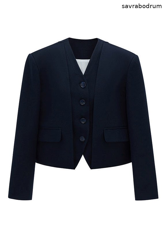 Midnight Veil Patchwork Blazer
