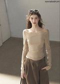 Misty Skin Sheer Lace Long Sleeve Top