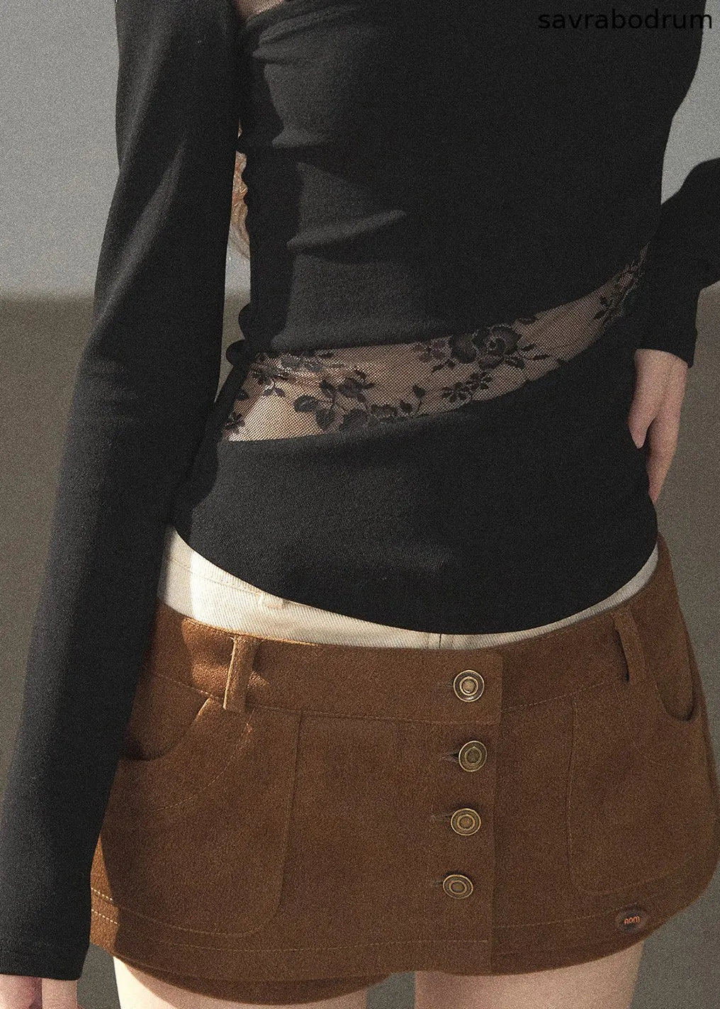 Misty Skin Sheer Lace Long Sleeve Top