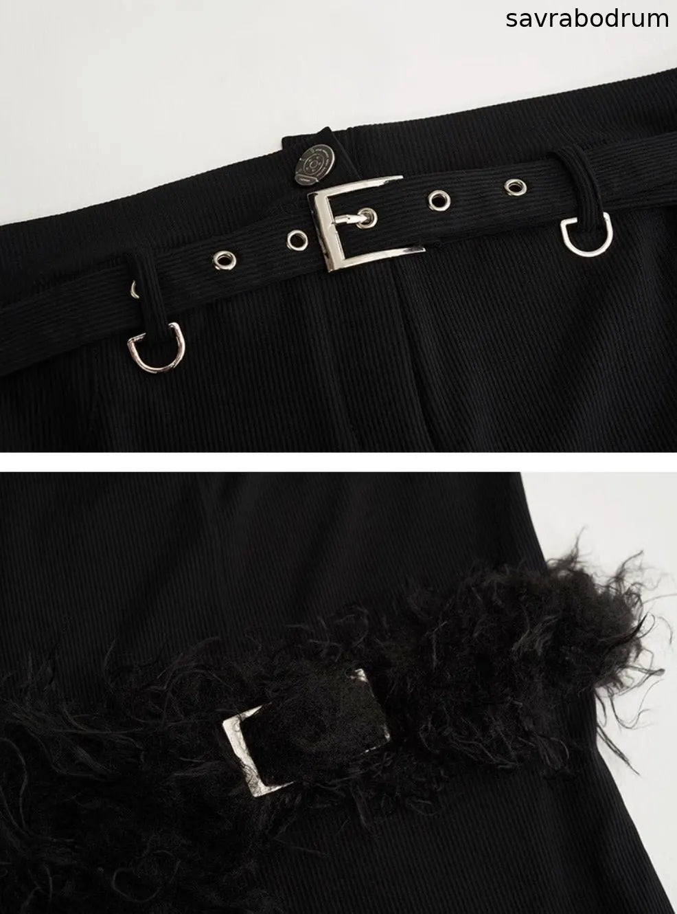 Tube top belt fishtail black dress