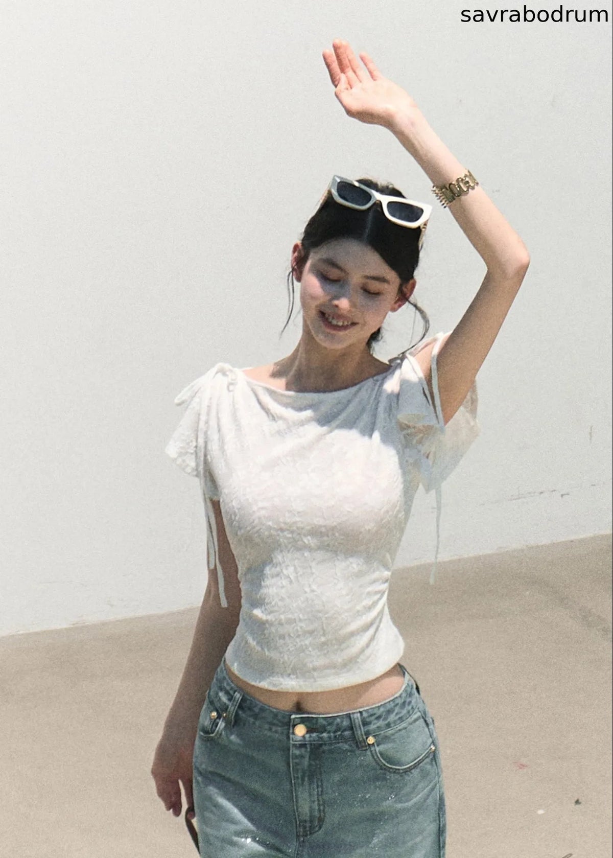Breath of Spring Jacquard Slim Top