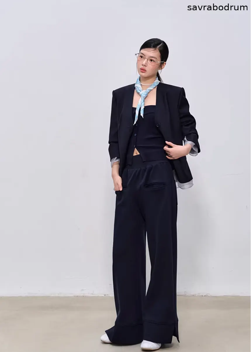 Midnight Tailored Shorts Set
