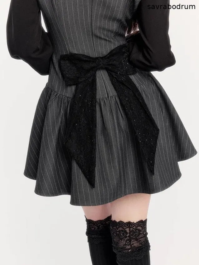 Striped Old Money Shirt Dress Set
