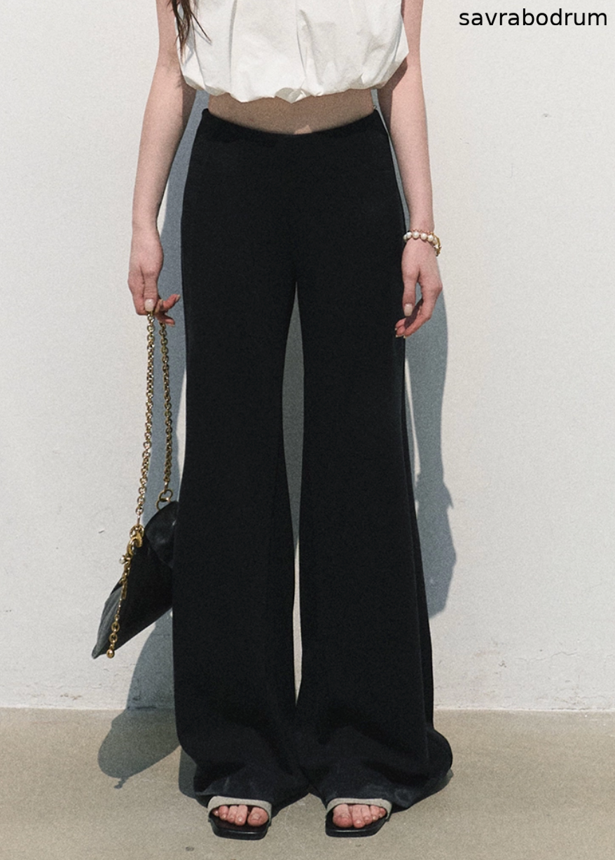 Carefree Traveler Modal Wide-Leg Pants
