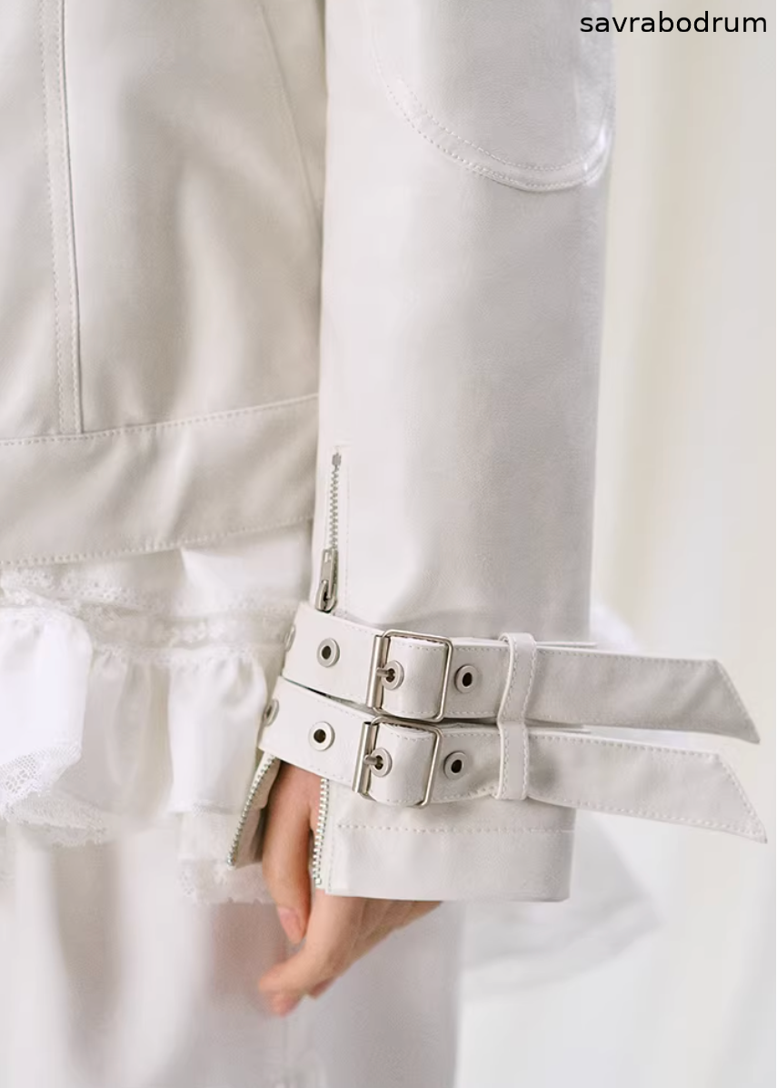 Ivory Vintage Rider Jacket