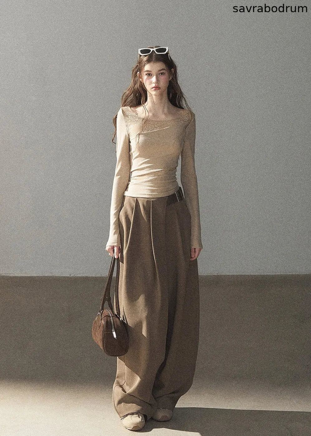 Misty Skin Sheer Lace Long Sleeve Top