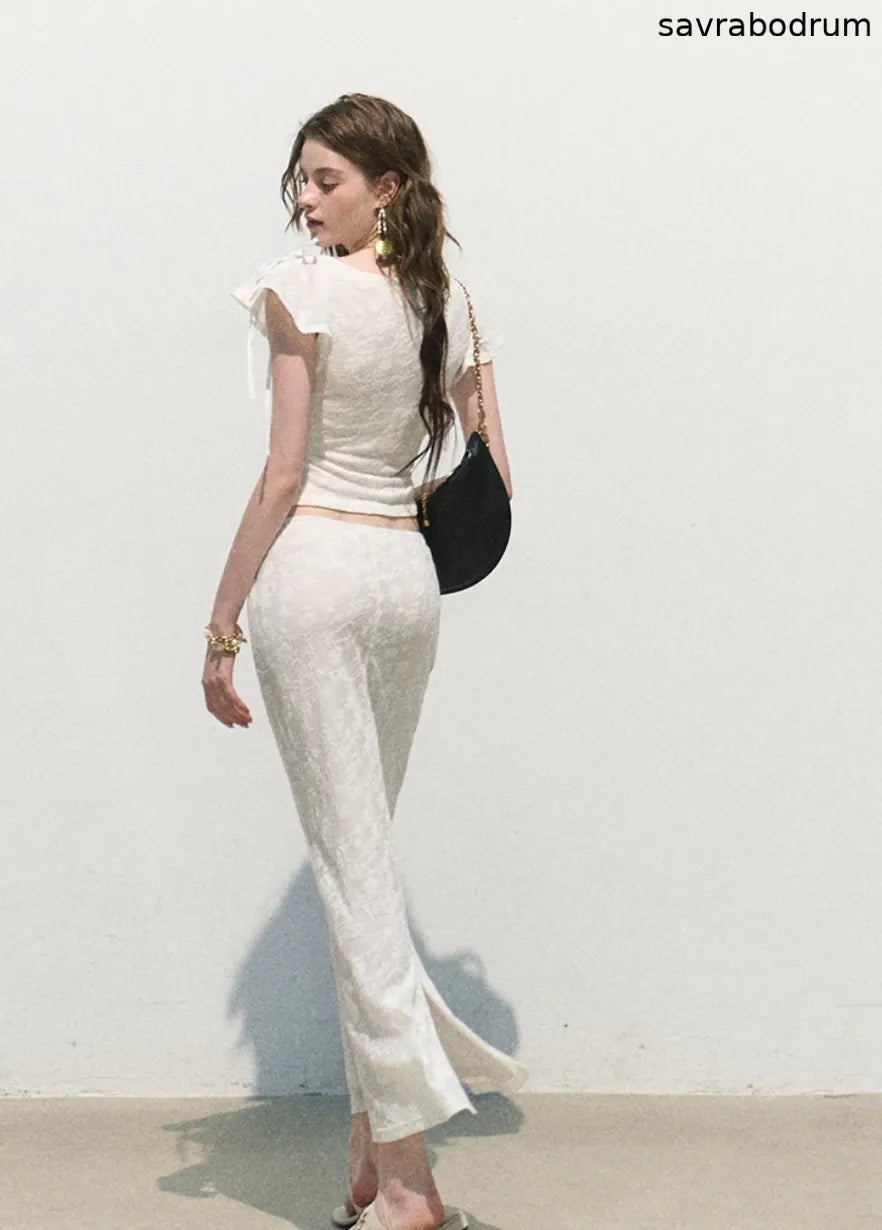 Breath of Spring Jacquard Slim Top