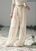 Stroll Here Openwork Wide-Leg Pants