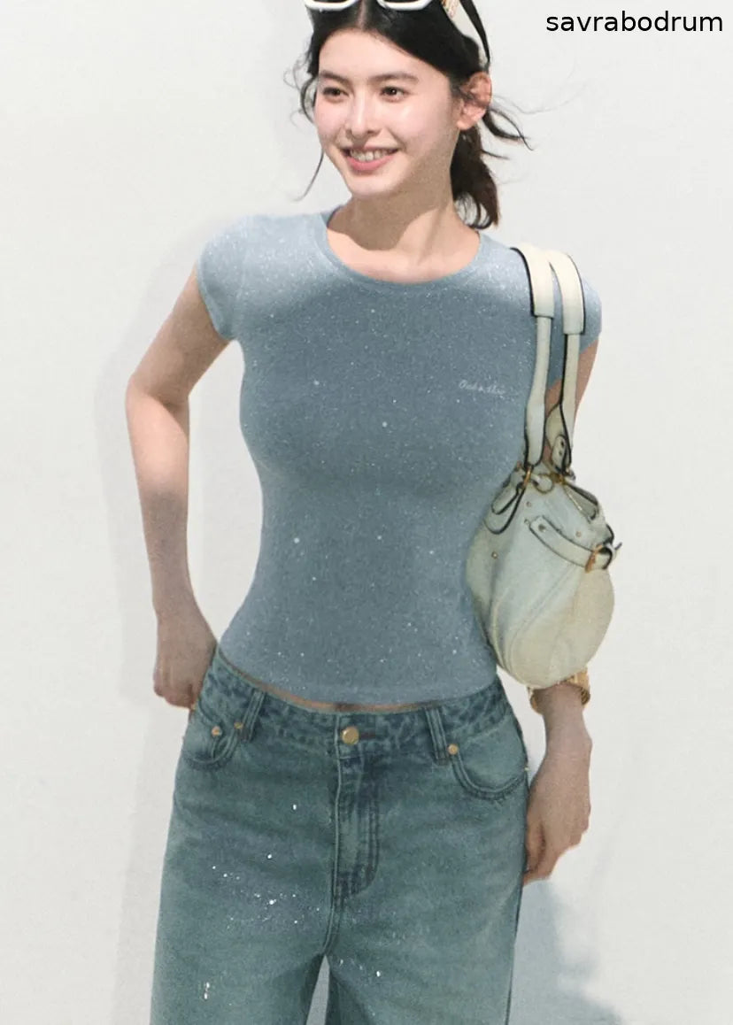 Lovers Eyes Sparkle Slim T-Shirt