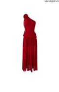Greek-Inspired High Waist Maxi Dress