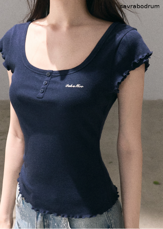 Oxygen U-Neck Wool-Blend Tee